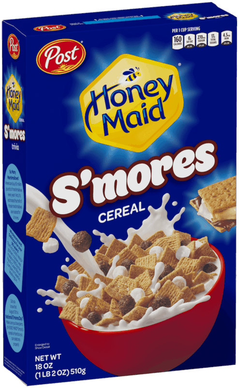 $0.50 for Post HONEY MAID S'mores Cereal. Offer available at multiple stores.