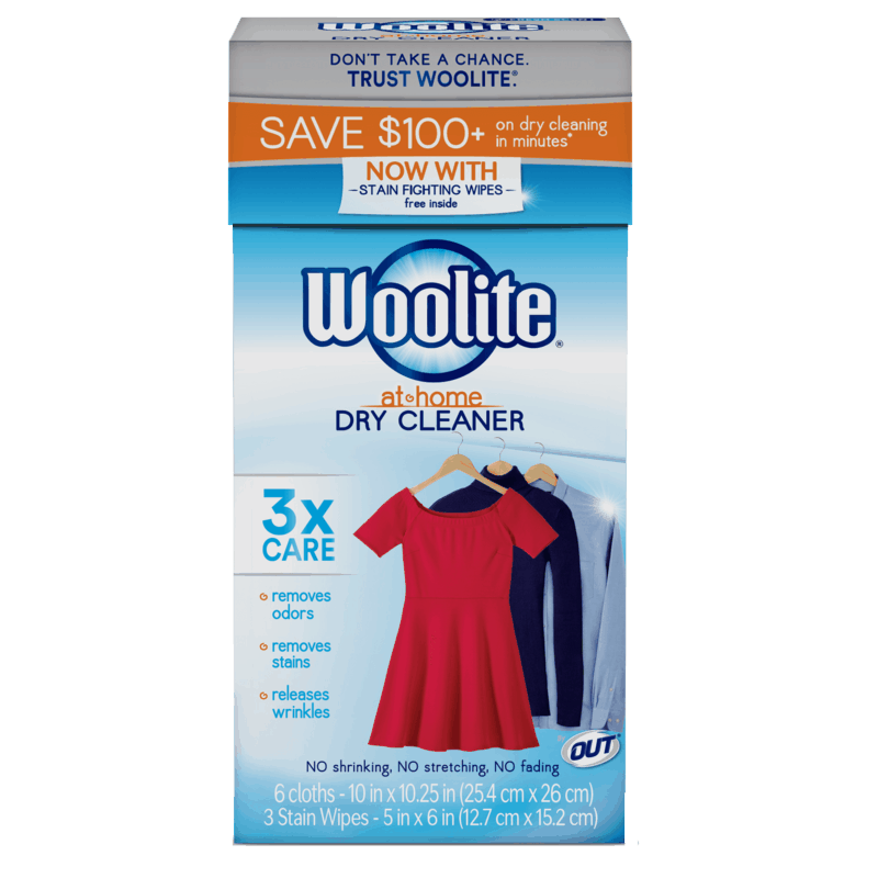 $2.00 for Woolite® At-Home Dry Cleaner. Offer available at H-E-B.