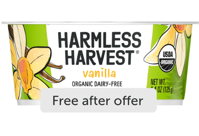 $2.29 for Harmless Harvest Dairy Free Yogurt Alternative. Offer available at Sprouts Farmers Market.