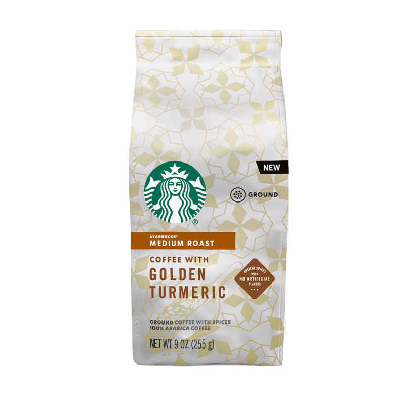 $2.50 for Starbucks Ground Coffee with Golden Turmeric. Offer available at multiple stores.