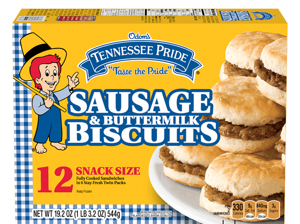 $1.00 for Odom's Tennessee Pride® Frozen Breakfast Sandwiches. Offer available at Walmart.