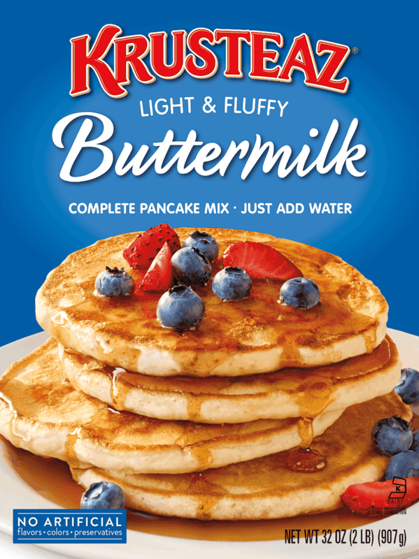 $1.00 for Krusteaz® Pancake or Waffle Mixes. Offer available at multiple stores.