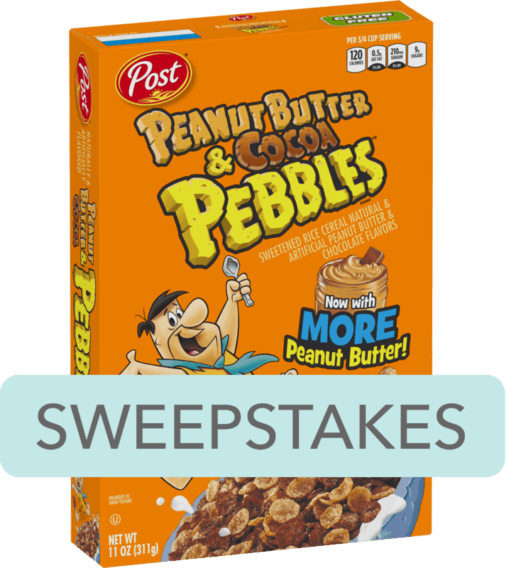 $0.50 for Post® Peanut Butter &amp; Cocoa PEBBLES™ Cereal. Offer available ...