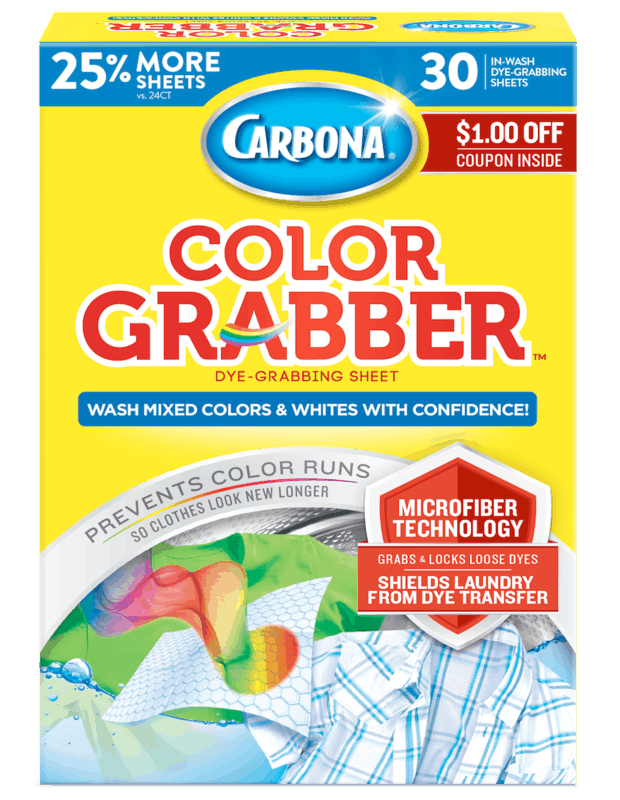 $1.00 for Carbona Color Grabber. Offer available at multiple stores.