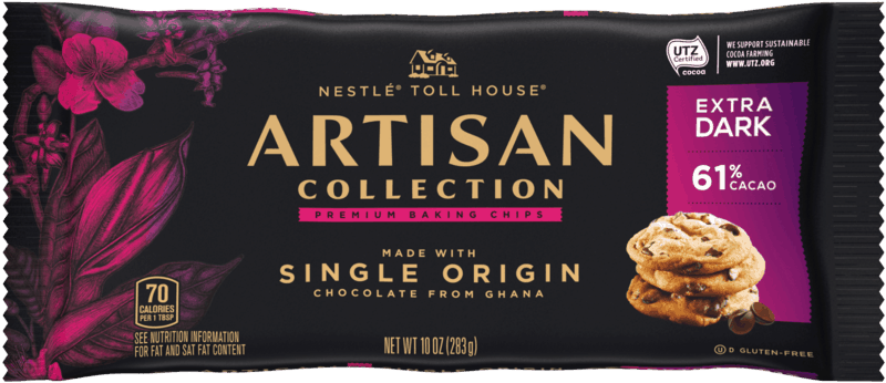 $1.00 for Artisan Collection by NESTLÉ® TOLL HOUSE® Premium Baking Chips. Offer available at Walmart, Giant Eagle, Meijer, H-E-B, Hy-Vee.