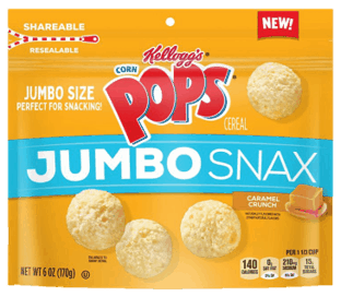 $2.00 for Kellogg's Pops Jumbo Snax. Offer available at Walmart, Walmart Pickup & Delivery.