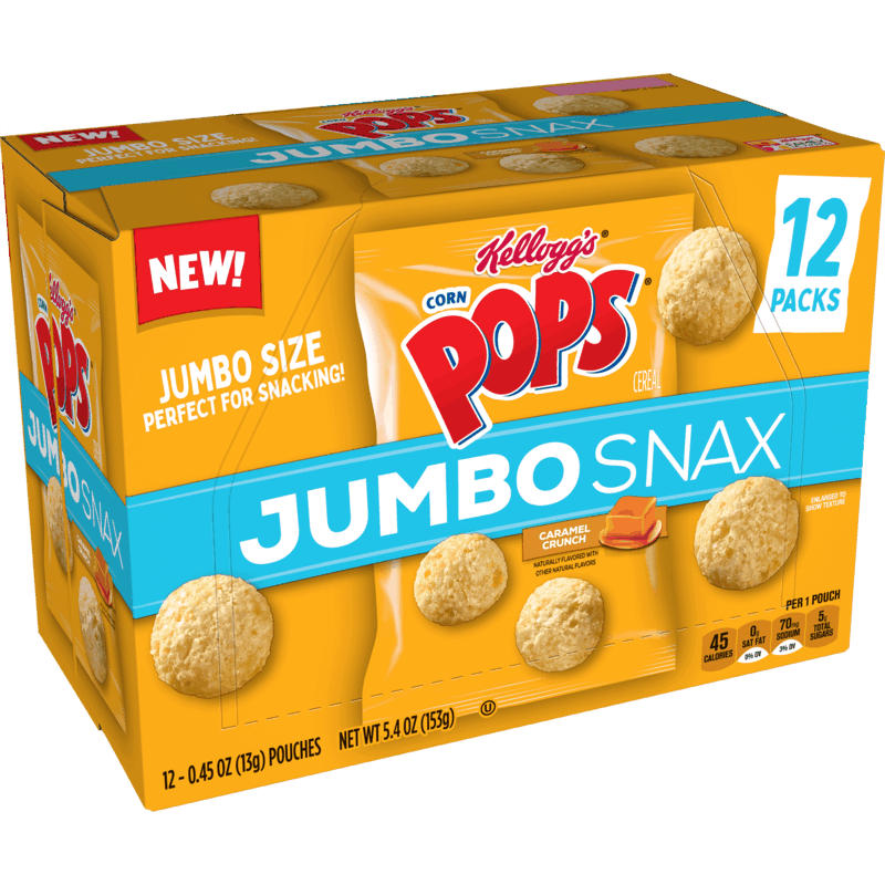 $3.00 for Kellogg's Corn Pops Jumbo Snax. Offer available at Walmart, Walmart Grocery.