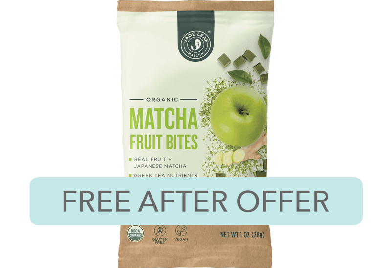 $1.50 for Jade Leaf Organic Matcha Fruit Bites. Offer available at Walmart.