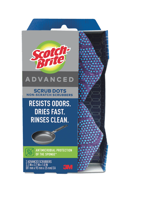 $0.75 for Scotch-Brite Advanced Scrub Dots. Offer available at Walmart, Walmart Grocery.