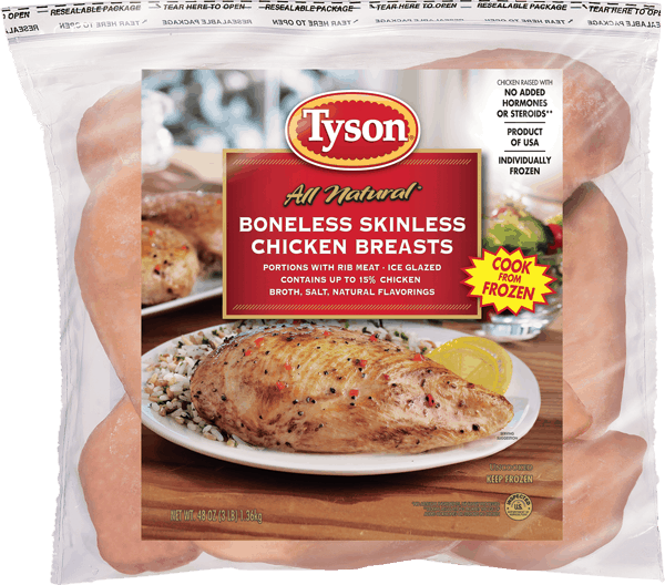 $1.00 for Tyson® All Natural® Frozen Chicken. Offer available at Walmart.