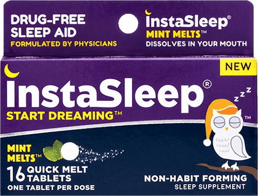 $1.50 for InstaSleep® Mint Melts™ Drug-free Sleep Aid. Offer available at Giant Eagle, Bashas&#39;.