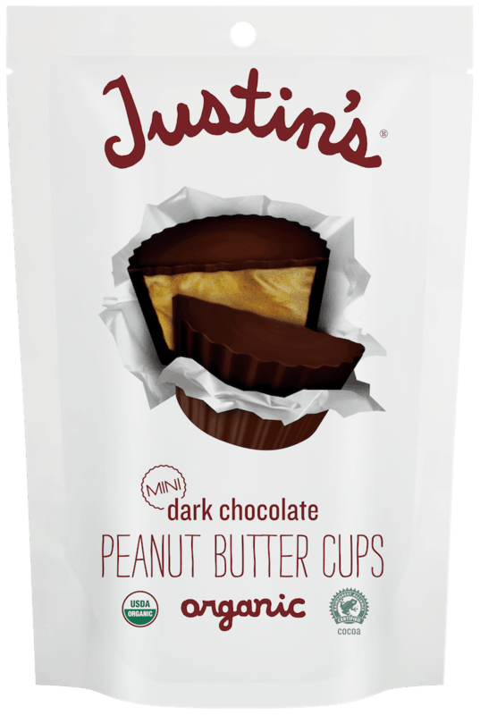 $1.00 for Justin's® Organic Mini Peanut Butter Cups. Offer available at multiple stores.