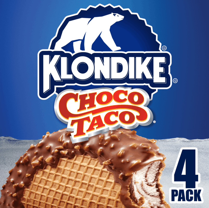 $0.50 for Klondike® Flavored Sandwiches or Choco Taco. Offer available at multiple stores.