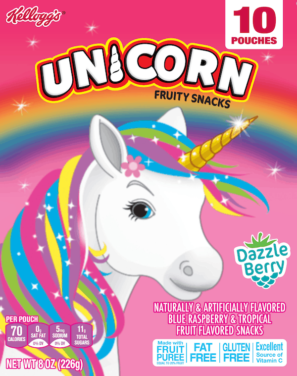 $0.50 for Kellogg's&reg;&nbsp;Unicorn Fruit Flavored Snacks. Offer available at multiple stores.