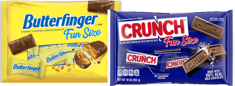 $1.00 for Butterfinger, CRUNCH, Baby Ruth & 100 Grand Fun Size Candy Bag. Offer available at multiple stores.