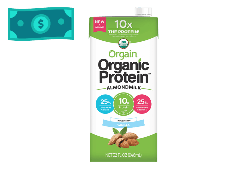 $1.50 for Orgain Organic Protein Almond Milk. Offer available at multiple stores.