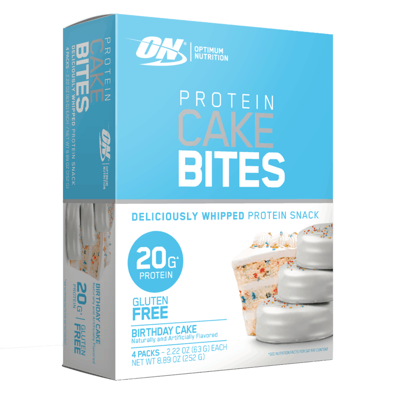 $2.00 for Optimum Nutrition® Protein Cake Bites Carton. Offer available at Walmart.