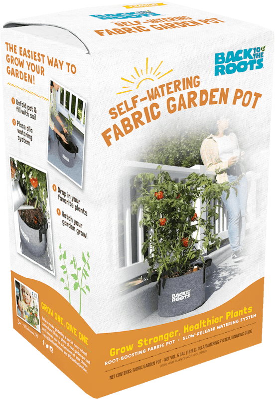 $10.00 for Back to the Roots Self-Watering Fabric Garden Pot. Offer available at Walmart, Walmart Grocery.