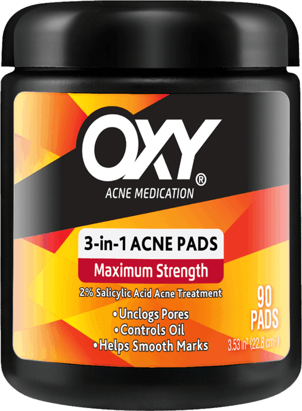 $1.00 for OXY 3-in-1 Maximum Strength Acne Pads. Offer available at multiple stores.