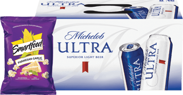 $4.00 for Michelob Ultra® and Smartfood® Popcorn Combo. Offer available at multiple stores.