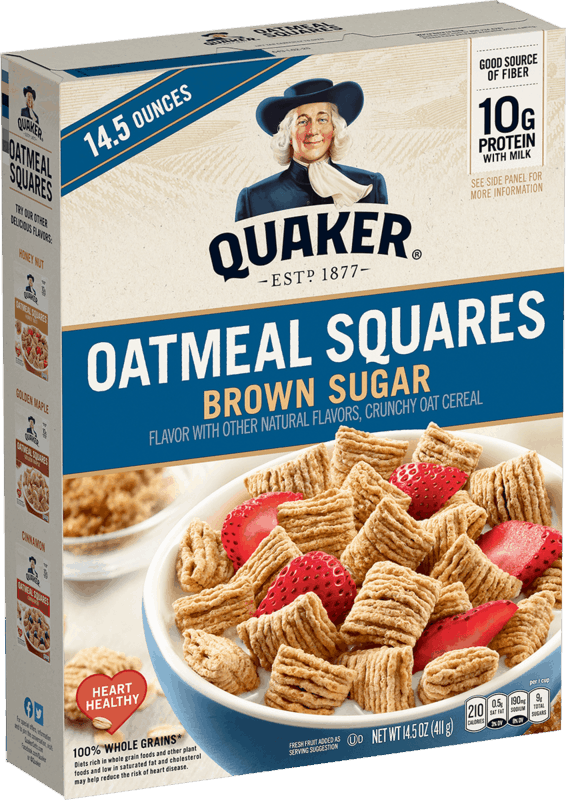 $0.50 for Quaker Oat Squares. Offer available at multiple stores.