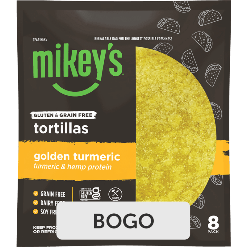 $6.99 for Mikey’s Colorful Tortilla. Offer available at Whole Foods Market.