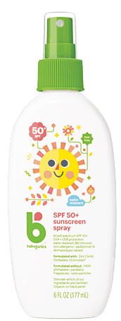 $2.00 for Babyganics® Non-Aerosol Sunscreen Spray, SPF 50+. Offer available at Walmart.