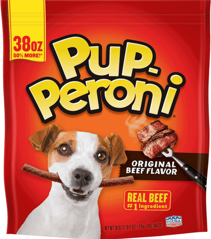 $6.00 for Pup-Peroni® Large Value Size Dog Treats. Offer available at Walmart.