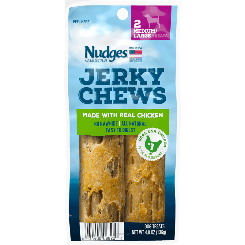 $1.00 for Nudges Jerky Chews Dog Treats. Offer available at Walmart, Walmart Grocery.