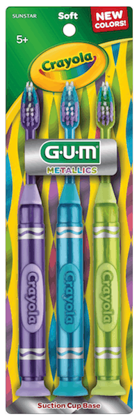 $0.60 for GUM® Crayola Manual Toothbrush. Offer available at multiple stores.