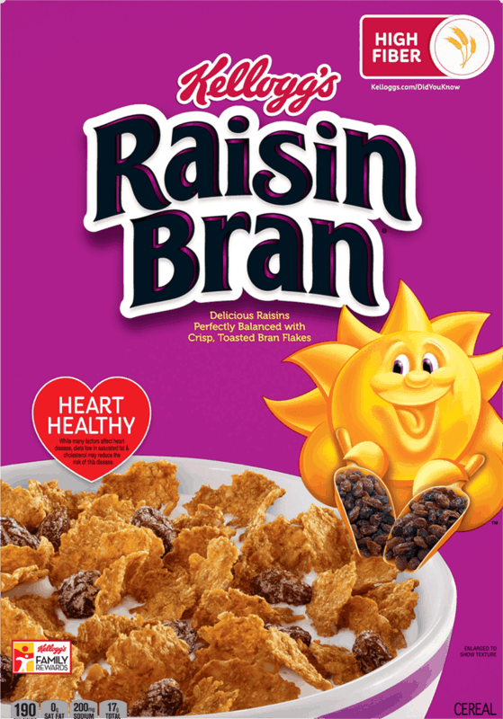 $0.50 for Kellogg’s Raisin Bran Cereal. Offer available at multiple stores.