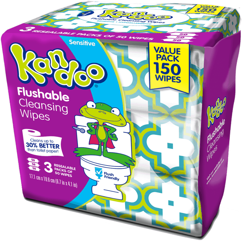 $2.00 for Kandoo® Flushable Wipes. Offer available at Walmart.