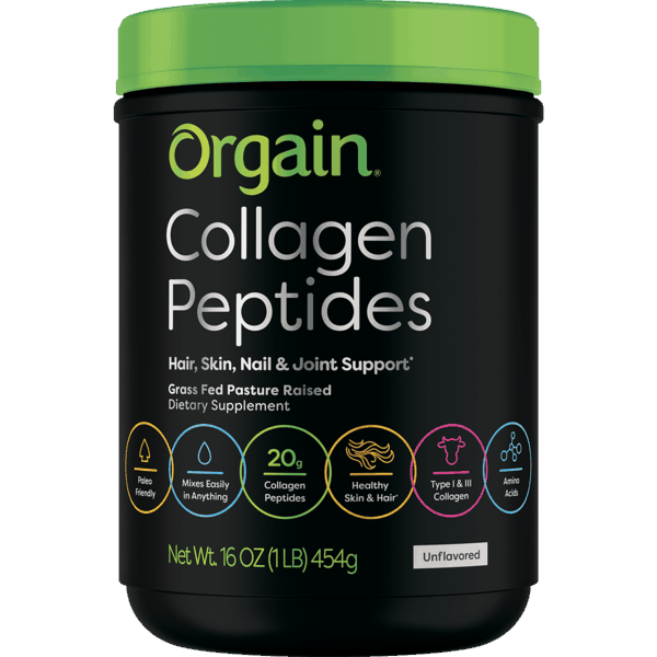 $5.00 for Orgain® Collagen Peptides Powder. Offer available at Walmart.