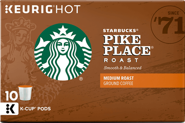 $1.50 for Starbucks&reg; Coffee K-Cup&reg; Pods. Offer available at multiple stores.