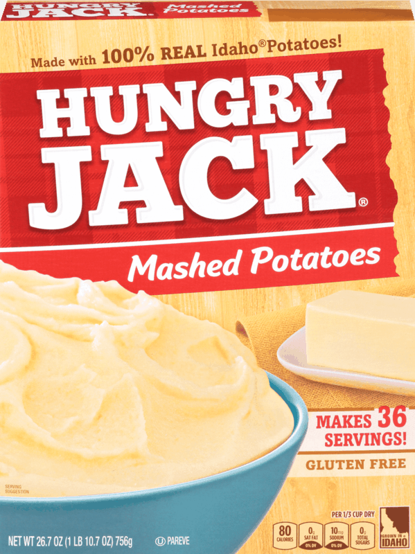 $0.75 for Hungry Jack Mashed Potatoes. Offer available at multiple stores.