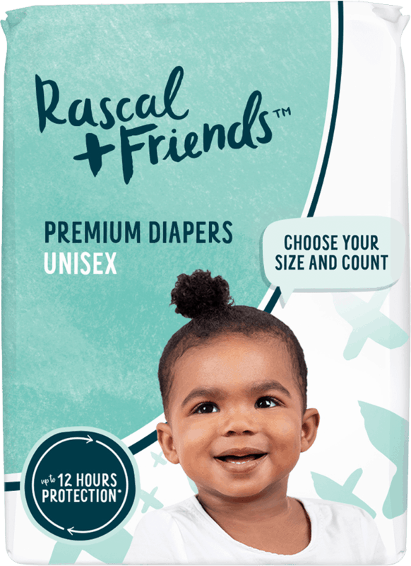 $1.60 for Rascal + Friends Premium Diapers Packs. Offer available at Walmart, Walmart Online.