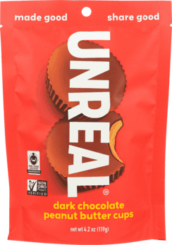 $1.00 for UnReal Chocolate Snacks. Offer available at Kroger, Wegmans.