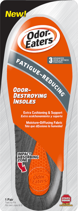 $1.00 for Odor-Eaters Fatigue Reducing Odor-Destroying Insoles. Offer available at multiple stores.