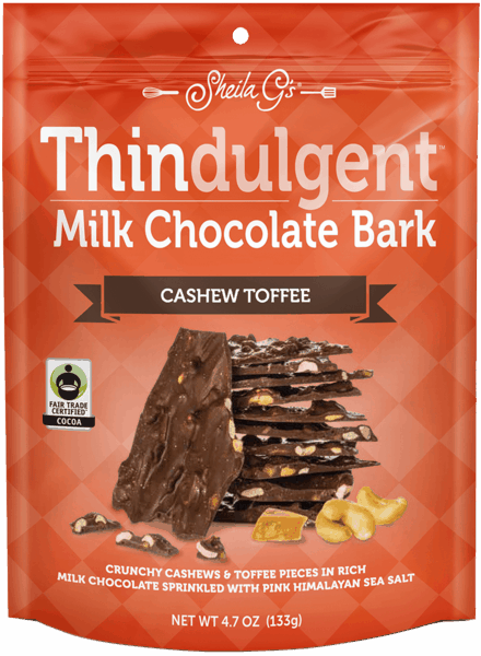 $1.50 for Thindulgent™ Milk Chocolate Bark Cashew Toffee. Offer available at multiple stores.