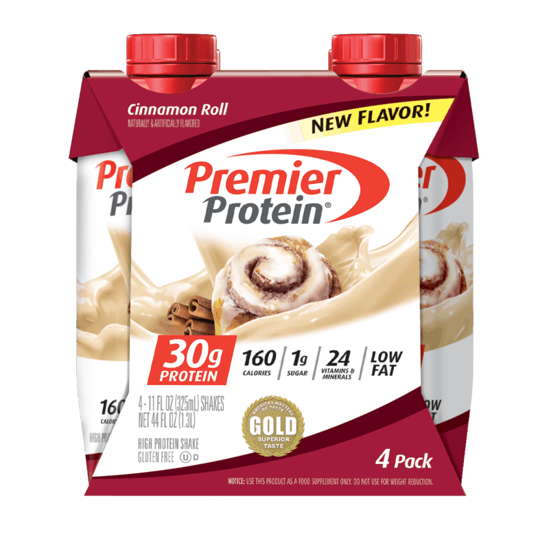 $1.50 for Premier Protein Cinnamon Roll Shakes. Offer available at multiple stores.