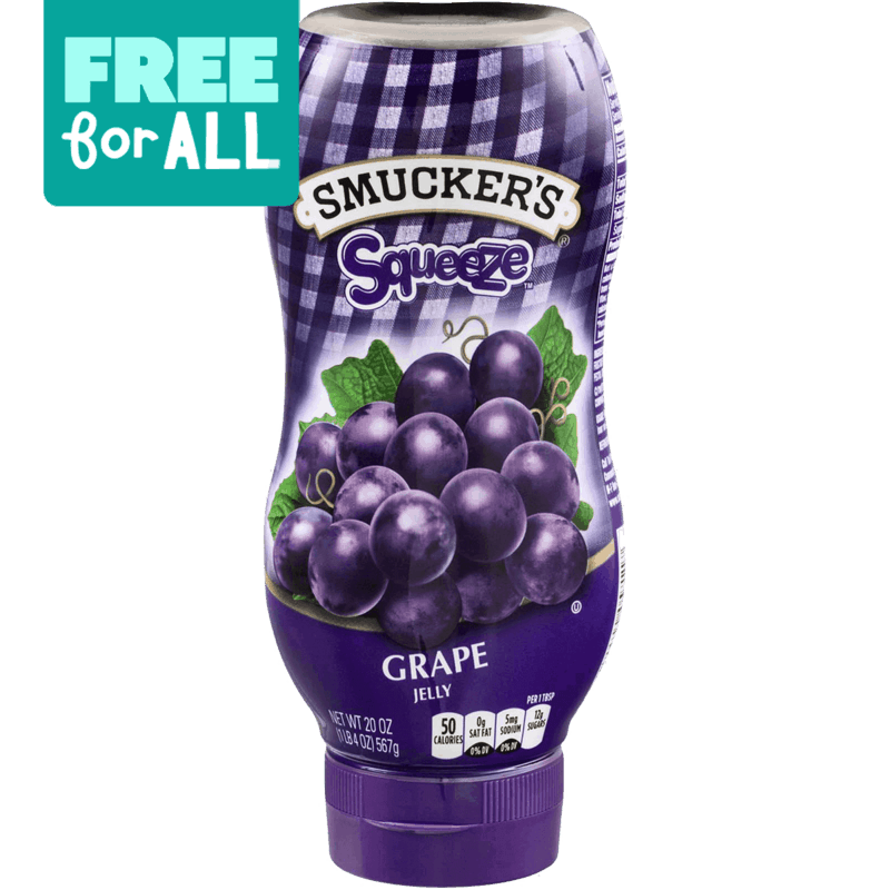 $2.54 for FREE Smucker's Squeeze Fruit Spread. Offer available at multiple stores.