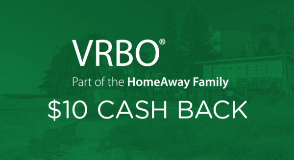 $10.00 for VRBO. Offer available at VRBO.