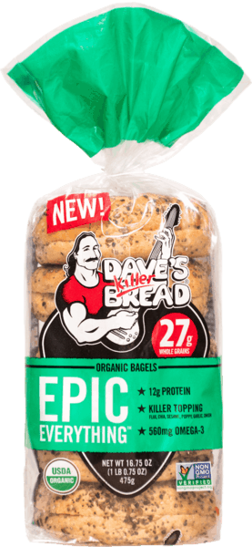 $1.00 for Dave's Killer Bread® Bagels. Offer available at multiple stores.