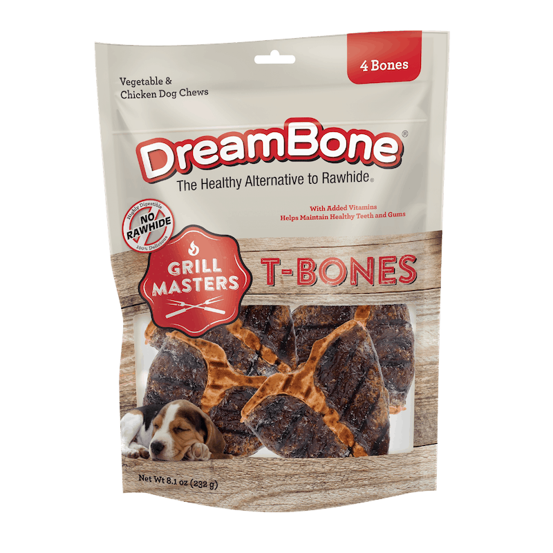 $2.00 for DreamBone Grill Masters T-Bones, Alternative Chews for Dogs. Offer available at Meijer.