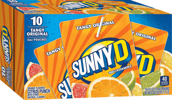 $1.00 for SunnyD® Pouches. Offer available at H-E-B.