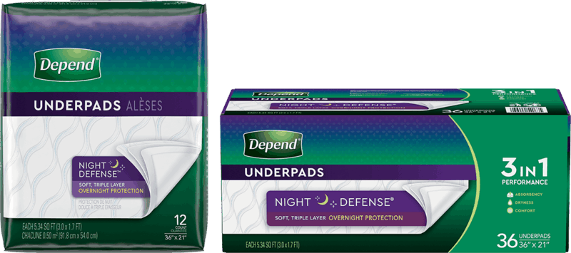 $3.00 for Depend Underpads. Offer available at multiple stores.