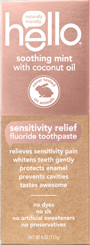 $1.50 for hello® sensitivity relief fluoride toothpaste. Offer available at Walmart.