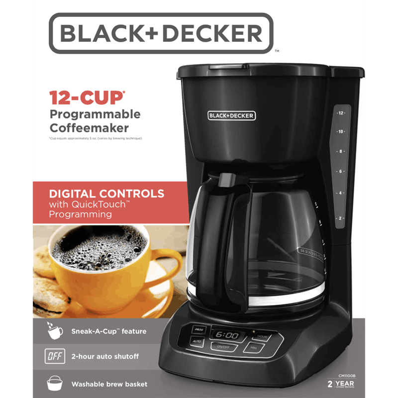 2.00 for Black+Decker 12Cup Coffee Maker. Offer available at Target, Target Online