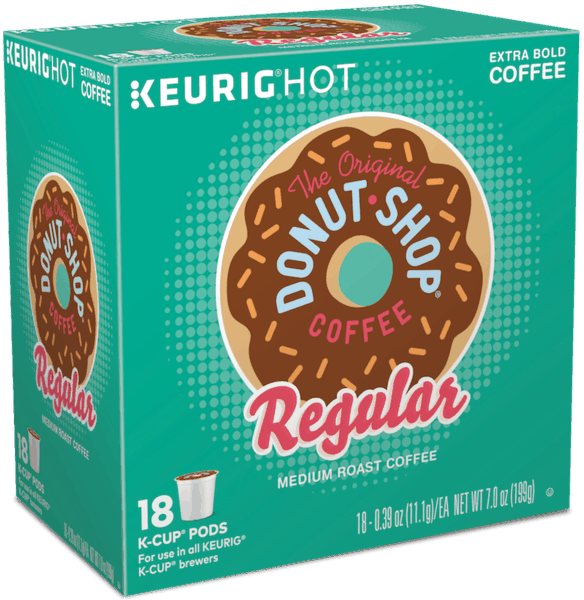 $0.50 for The Original Donut Shop&reg; Coffee K-Cup&reg; Pod. Offer available at multiple stores.