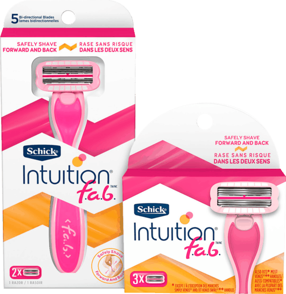 $10.00 for Schick® Intuition® f.a.b.™ Razor & Blade Refills Combo. Offer available at Target.